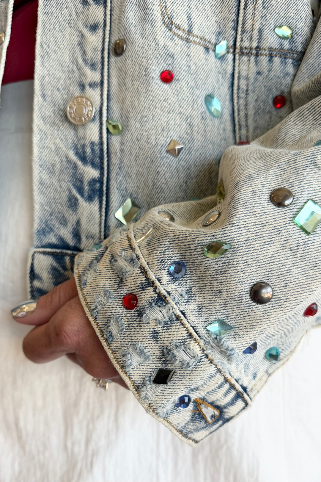 Jewel Drip Denim Jacket