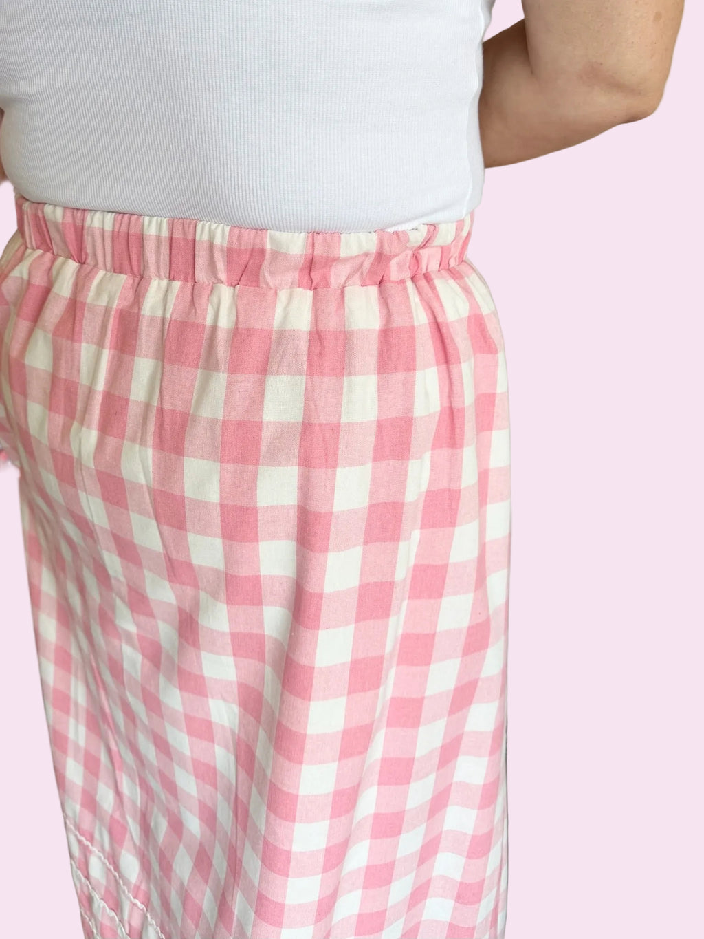 The Picnic Pink Gingham Skirt