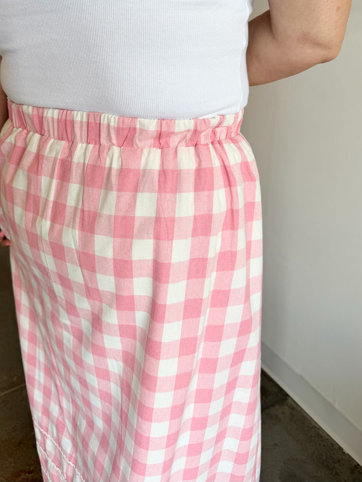 The Picnic Pink Gingham Skirt
