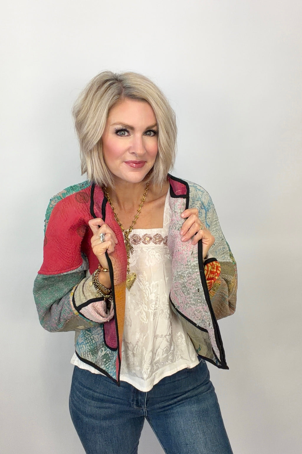 Patched Play Kantha Jacket