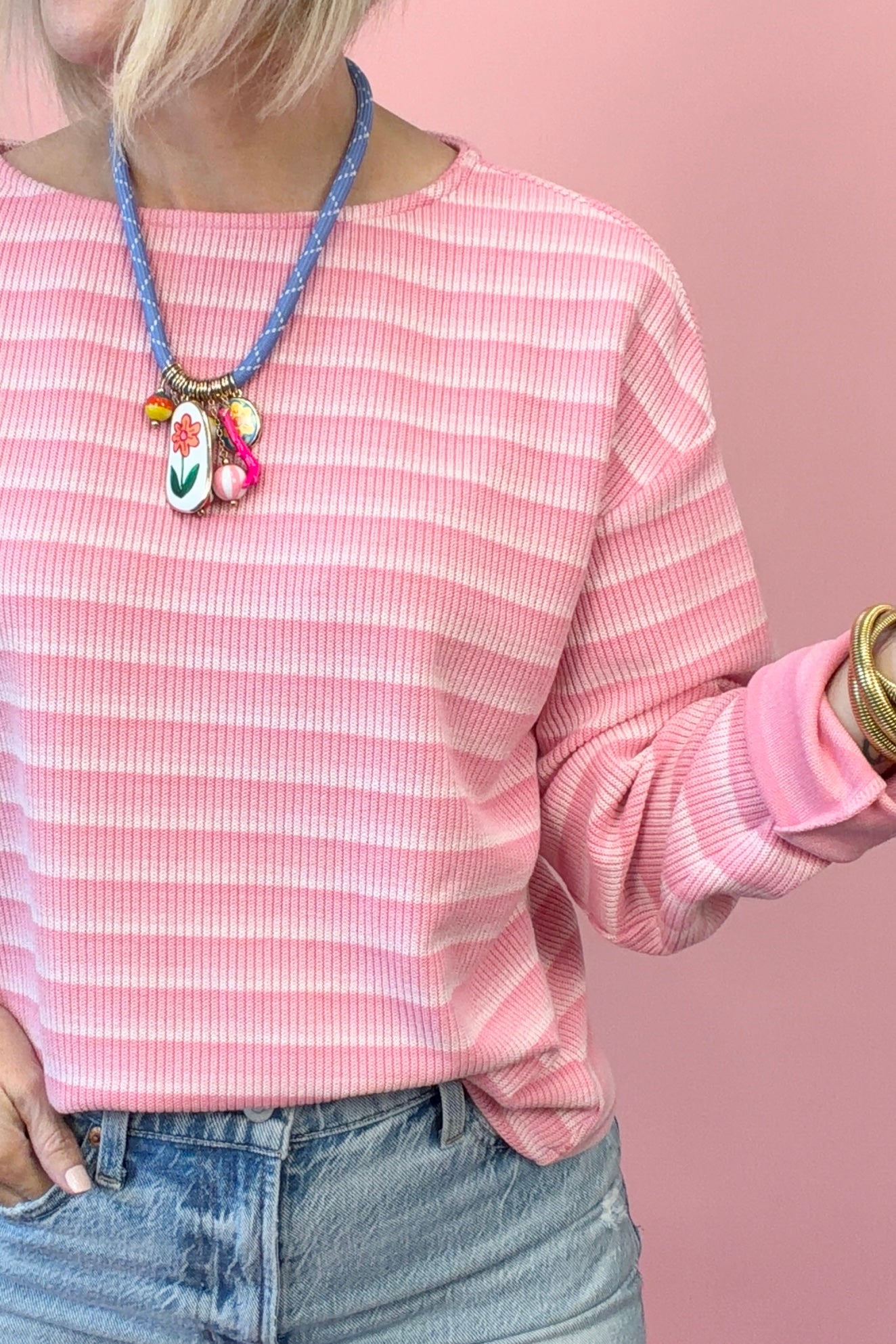Cotton Candy Stripes Top