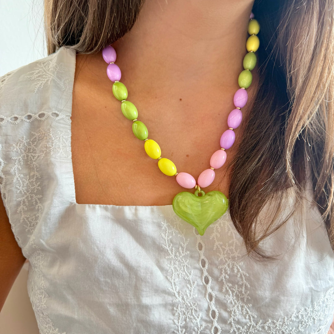 Heart of Spring Beaded Necklace