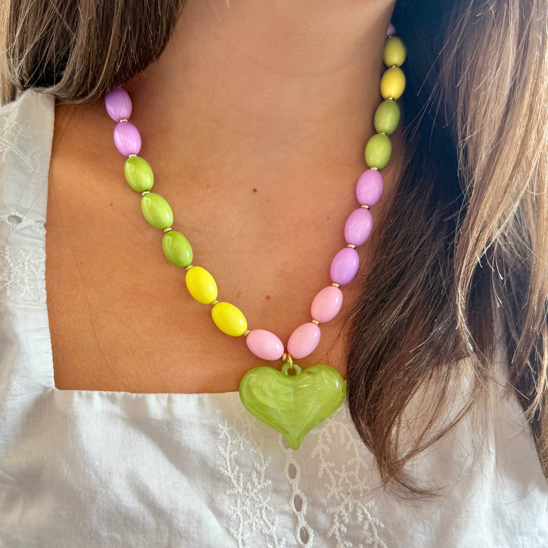 Heart of Spring Beaded Necklace