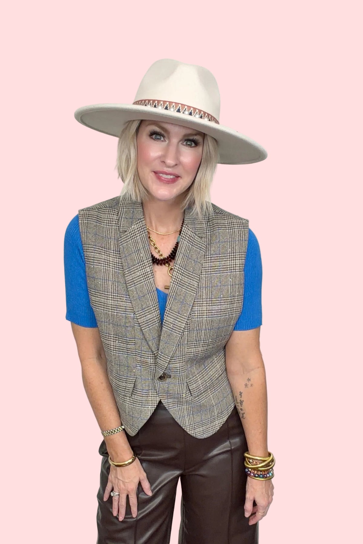 Starlit Suiting Plaid Vest
