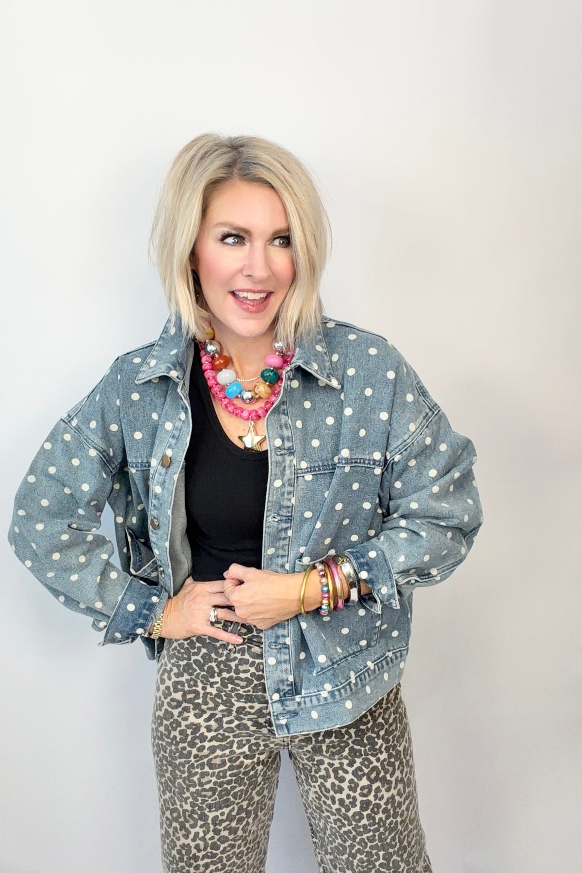 Dots & Denim Jacket