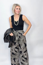 Abstract Affair Satin Pants