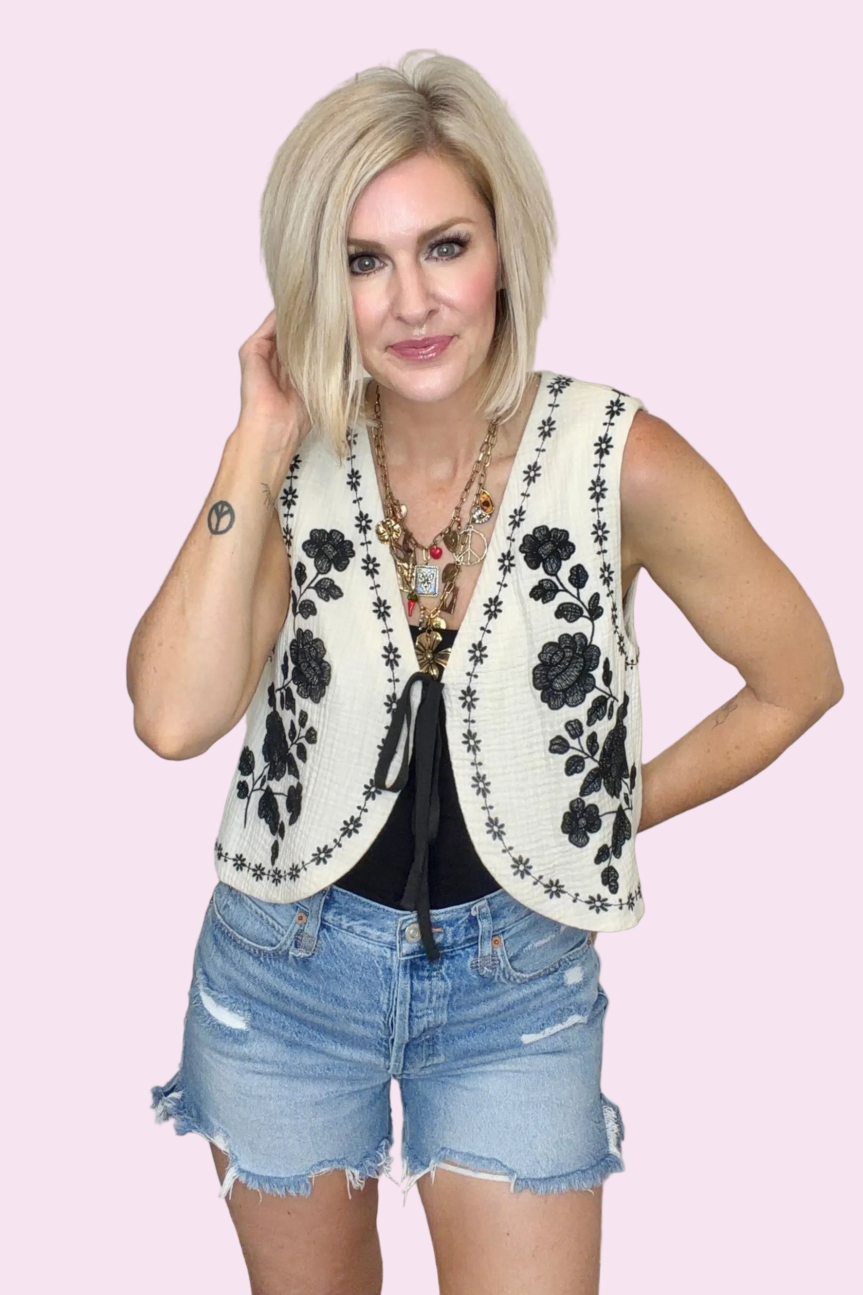 Jardin Embroidered Vest