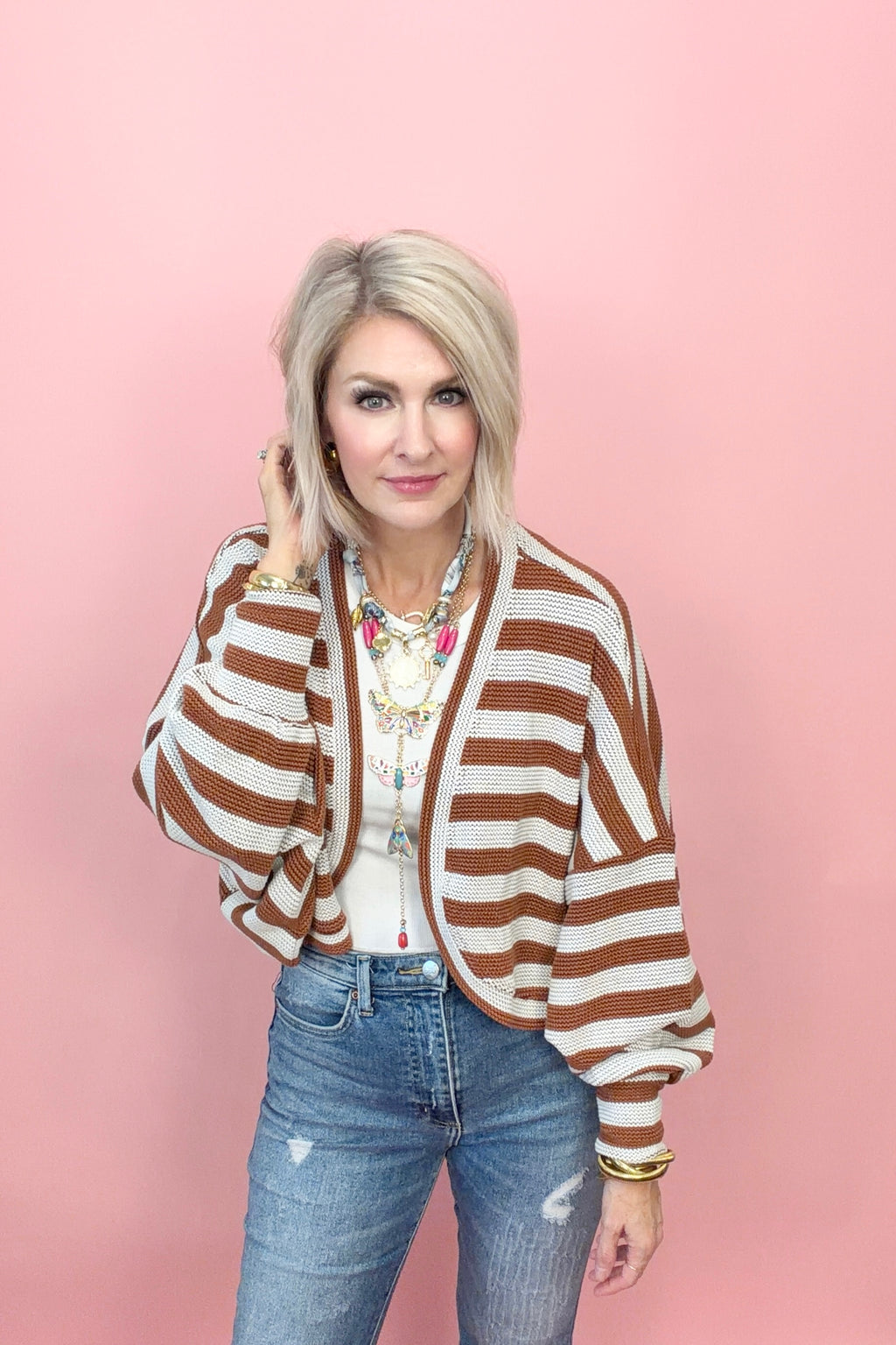 Spice & Stripe Shrug