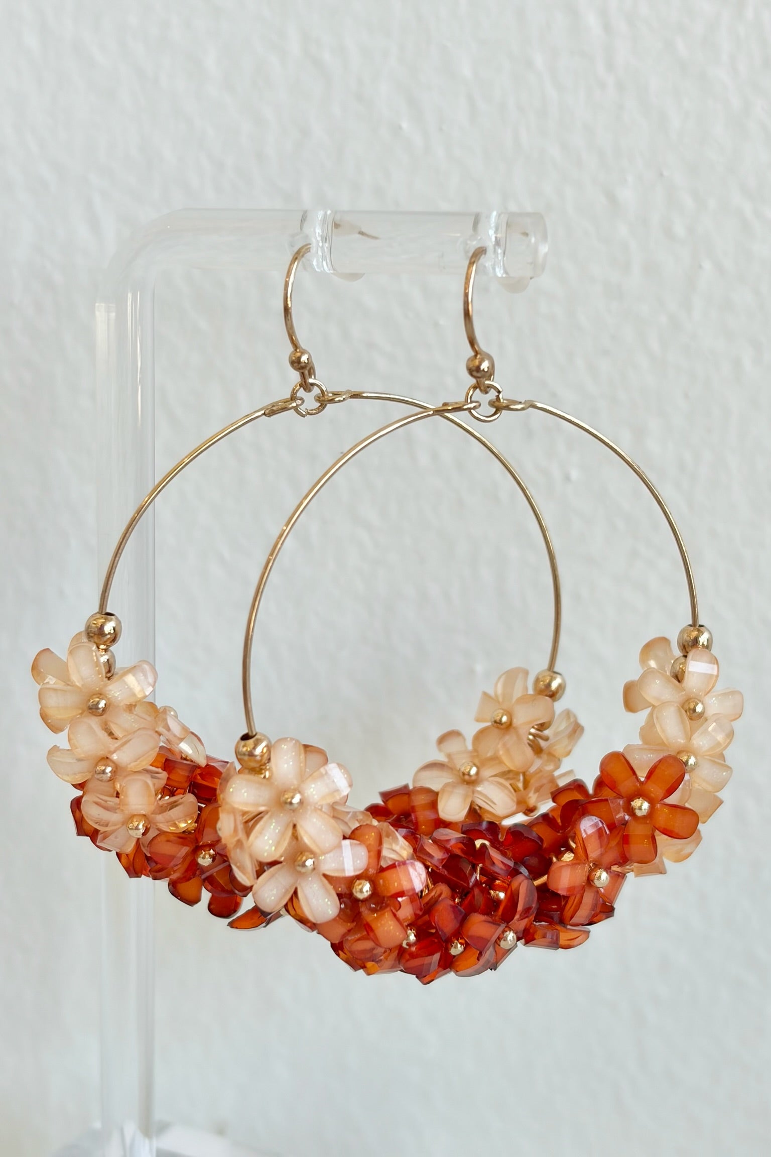 Amber Petal Hoops