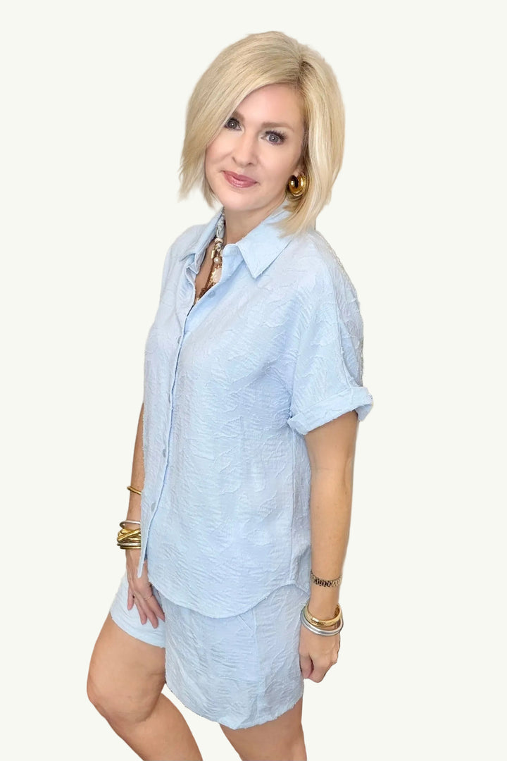 Sky Textured Two-Piece