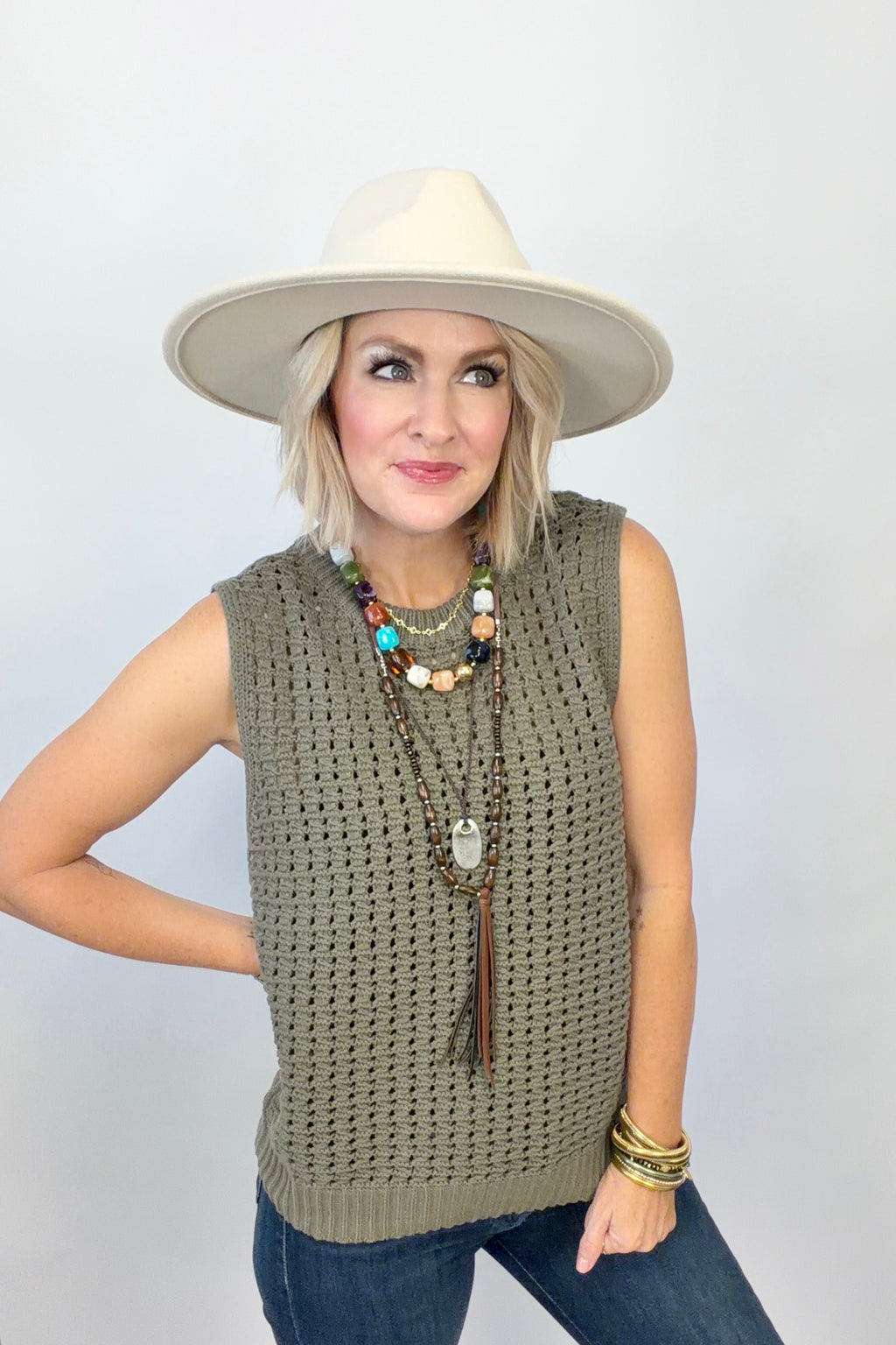 Olive Forever Knit Top