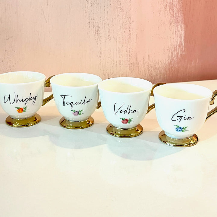 Fancy a Shot- Set of 4 Teacup Shot Glasses