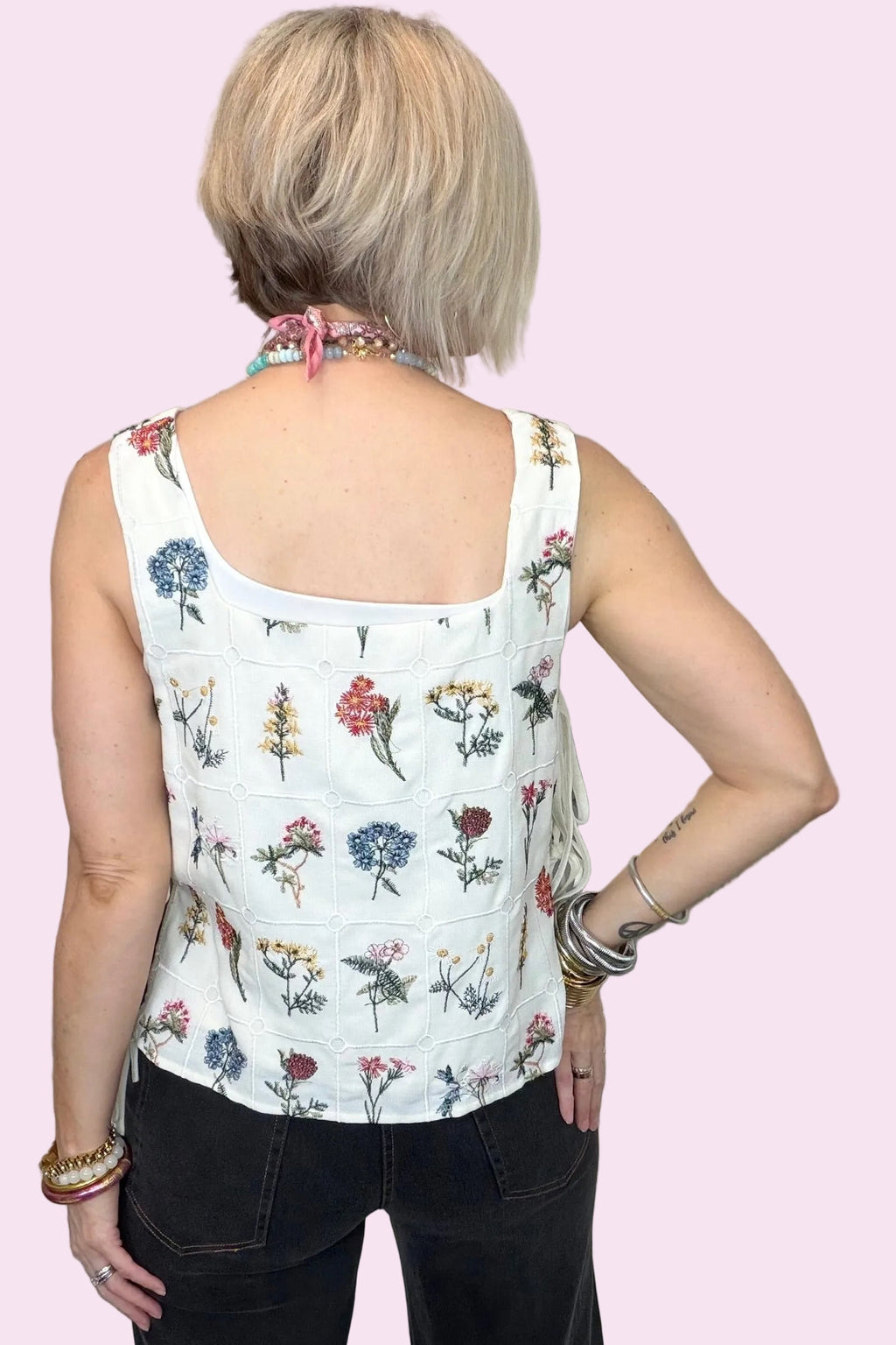Millefleur Embroidered Top