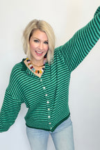 Evergreen Edit Striped Cardigan