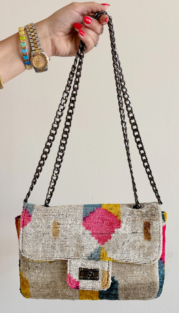 Silk Story Chain Handbag
