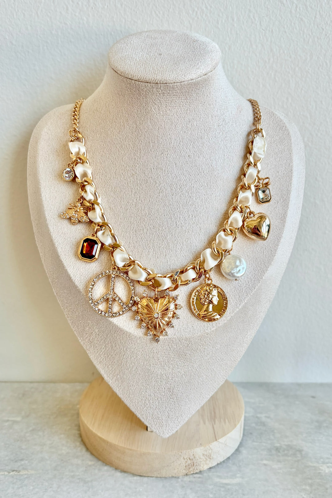 Ooh La La Gold Charm Necklace