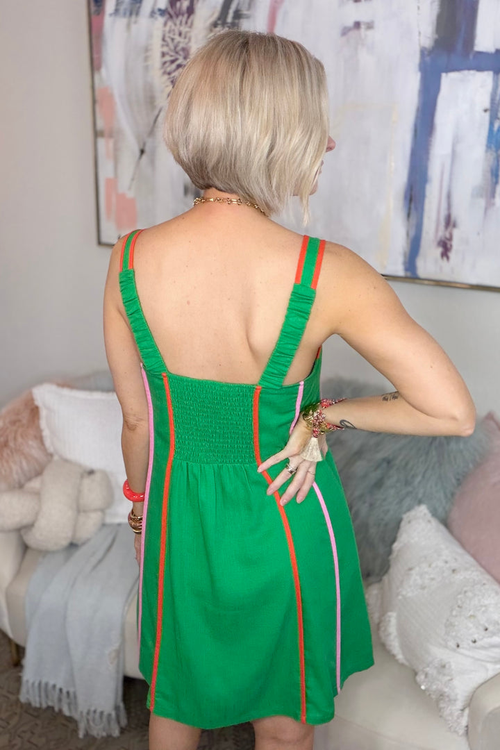 Spritz Color Block Swing Dress
