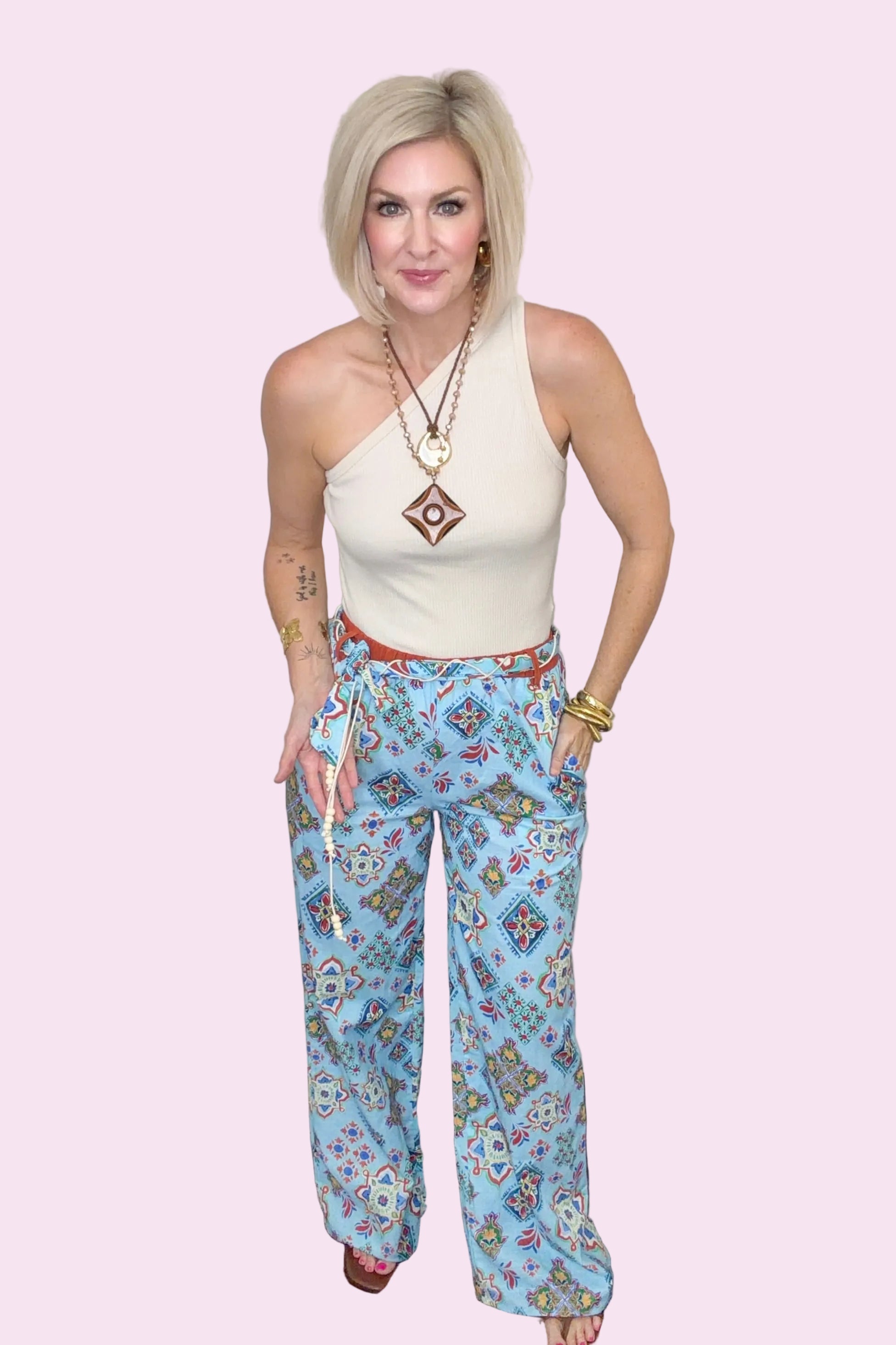 Beaded Terrace Pants