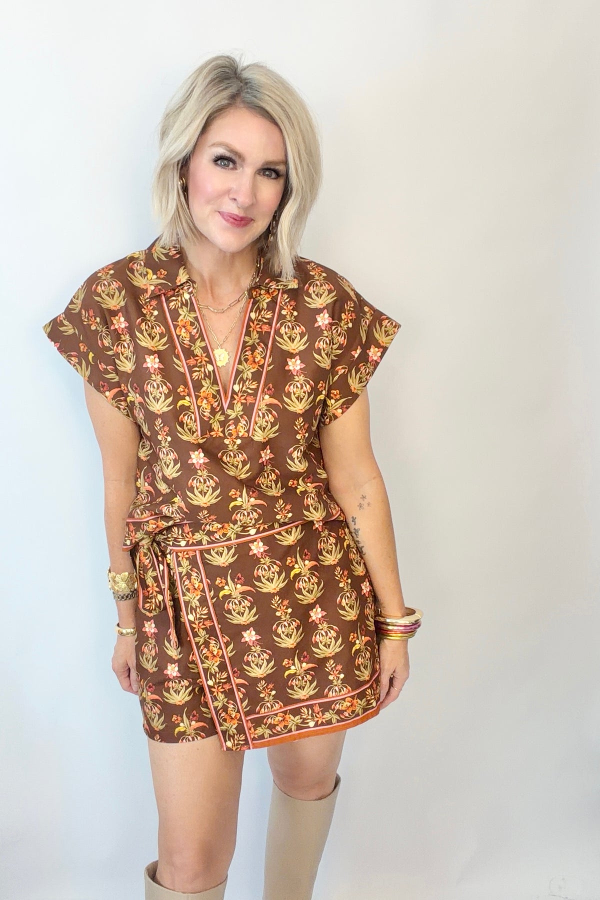 Wrapped in Fall Floral Blouse