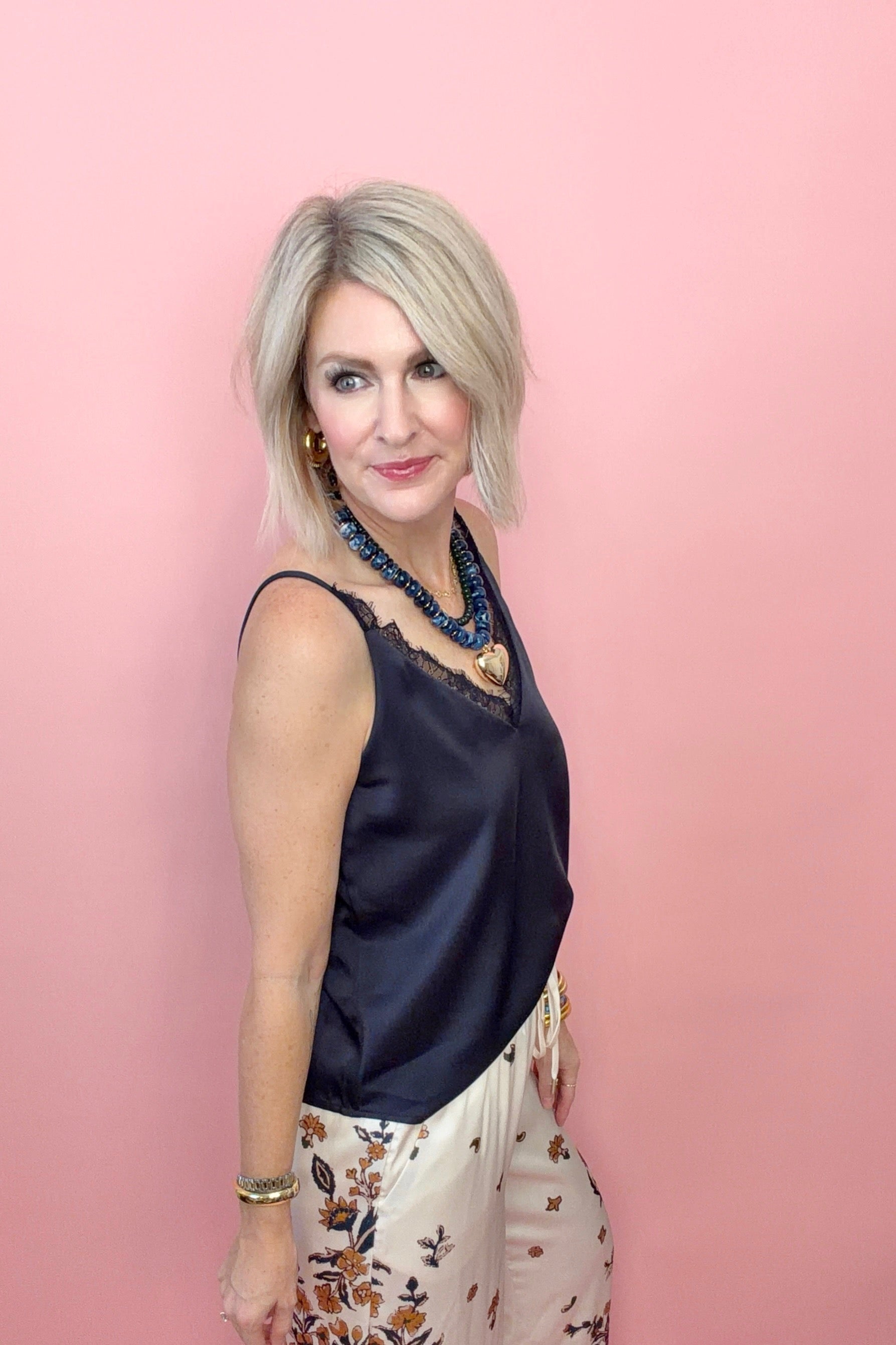 Midnight Lace Camisole Tank