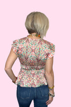 Kaleidoscope Pleated Blouse