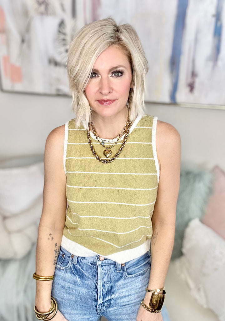 A Fine Line Knit Tank: 2 Colors