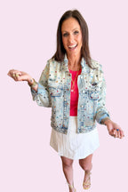 Jewel Drip Denim Jacket