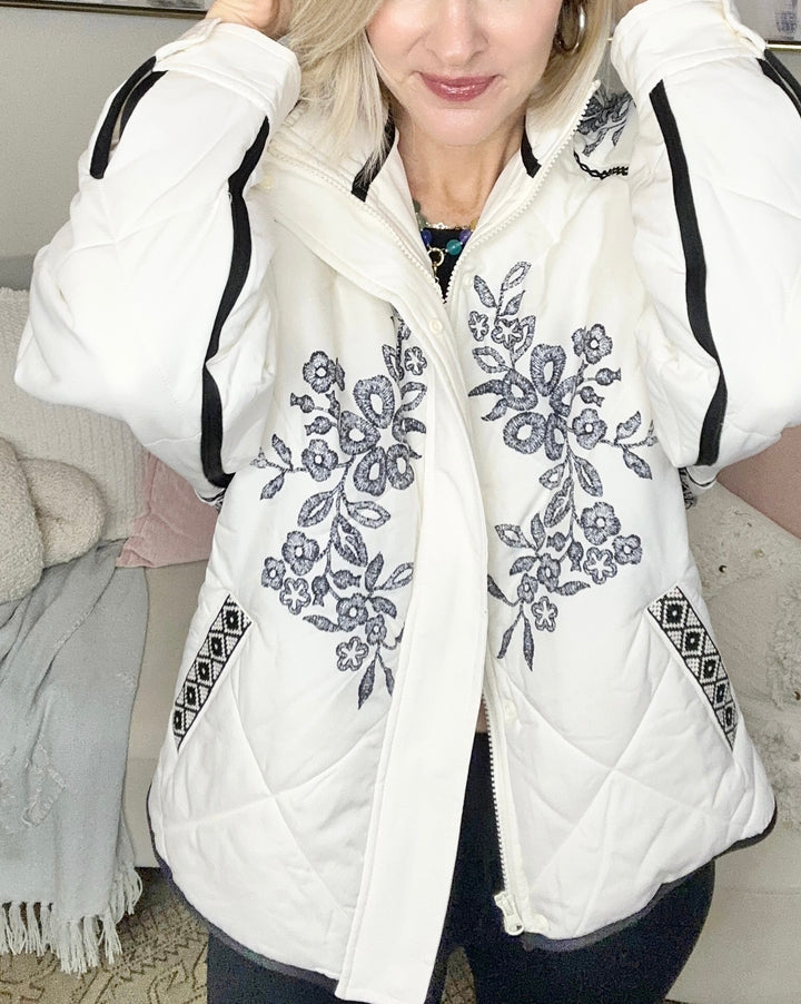 Petal Noir Quilted Jacket