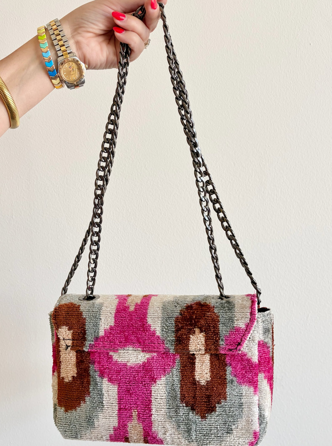Silk Story Chain Handbag