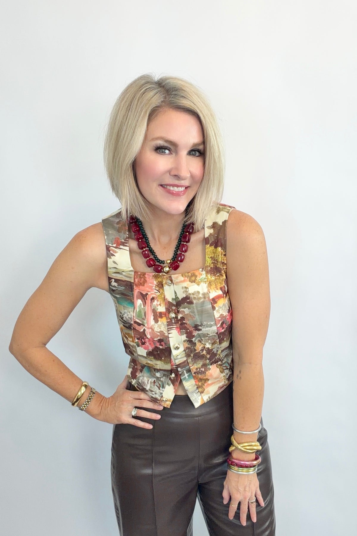 Pastoral Watercolor Vest