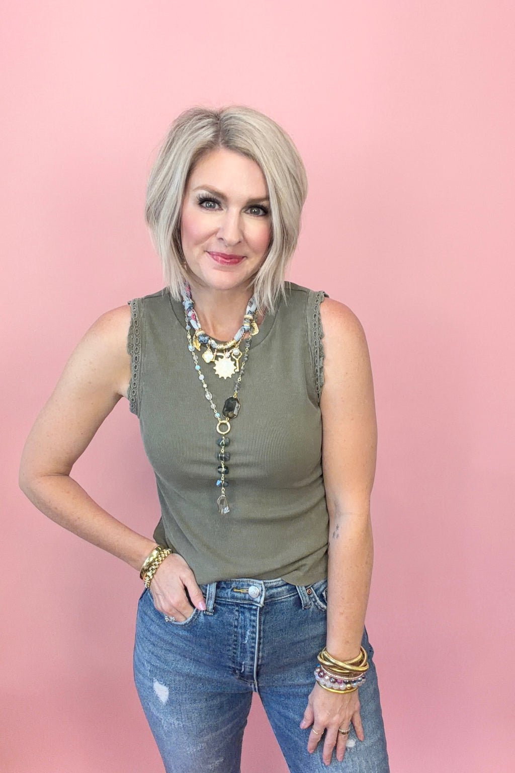 Eyelet Edge Tank