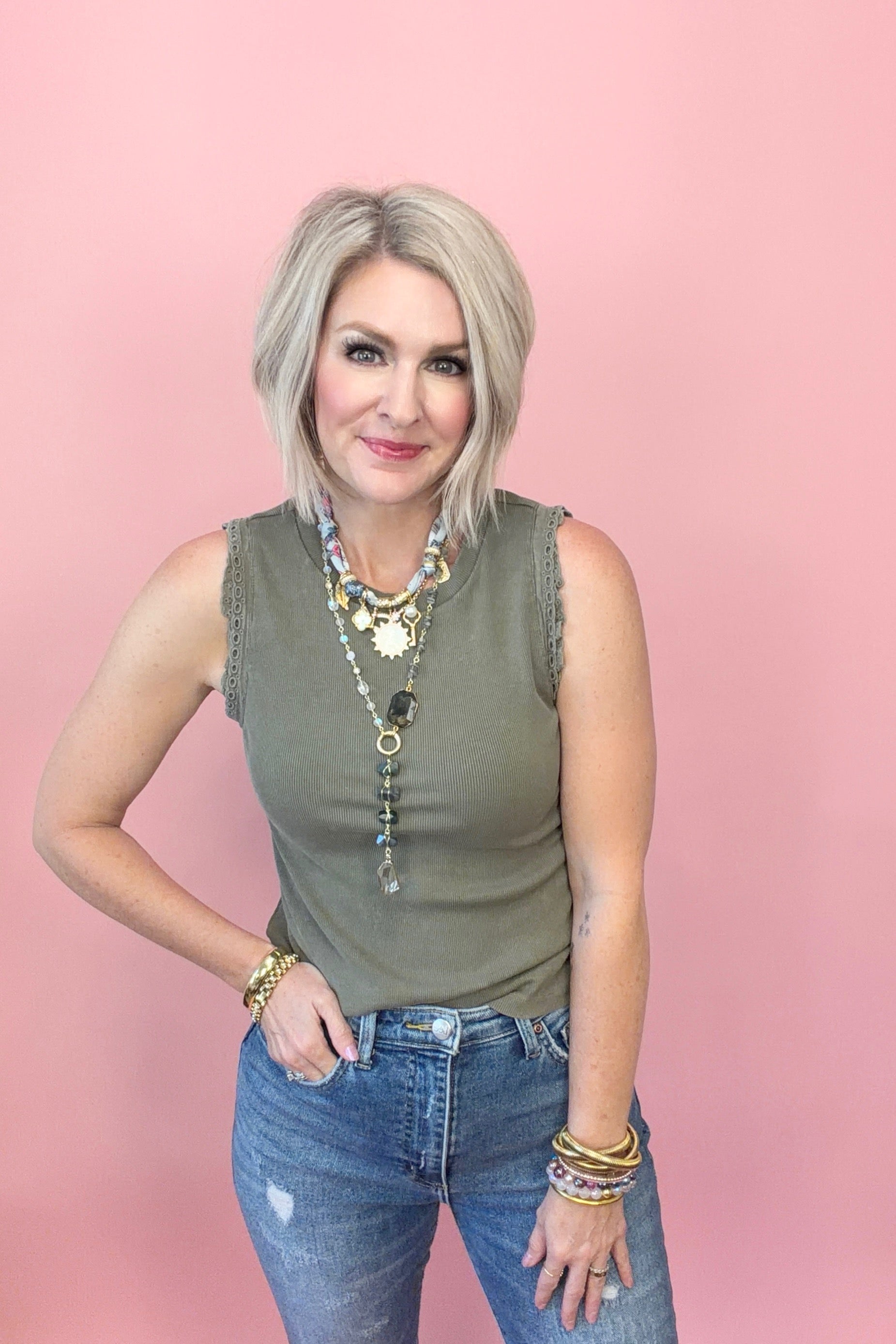 Eyelet Edge Tank