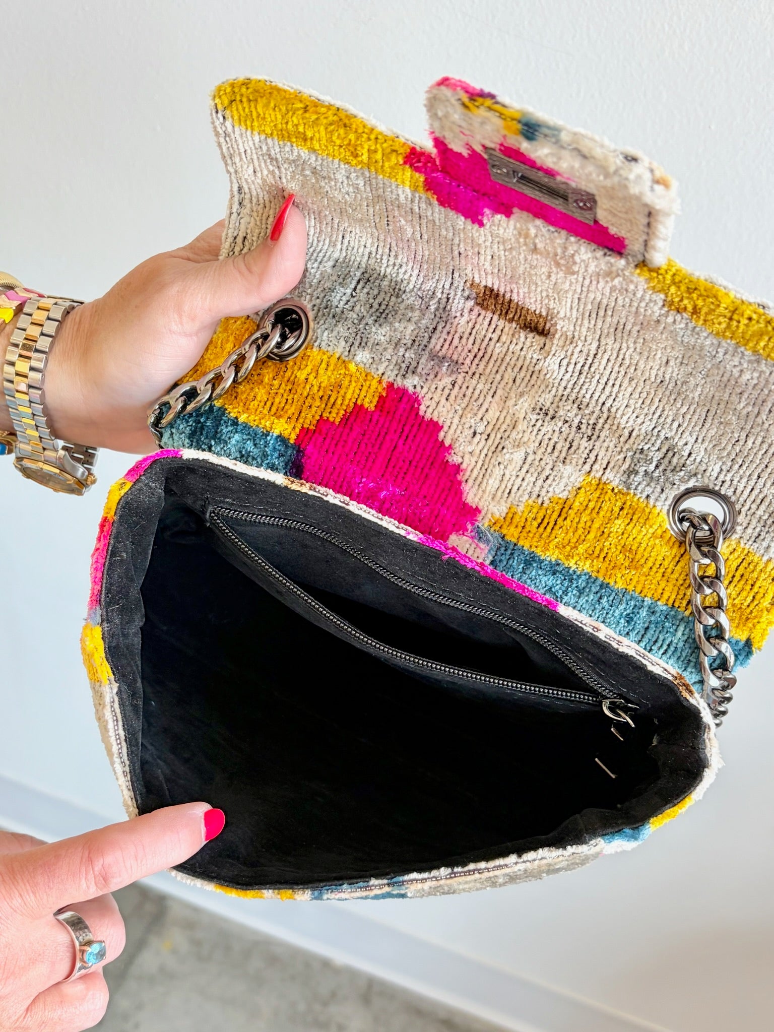 Silk Story Chain Handbag