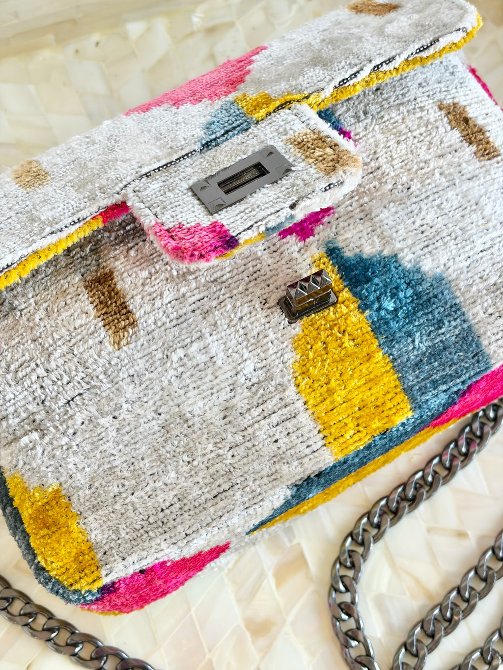 Silk Story Chain Handbag