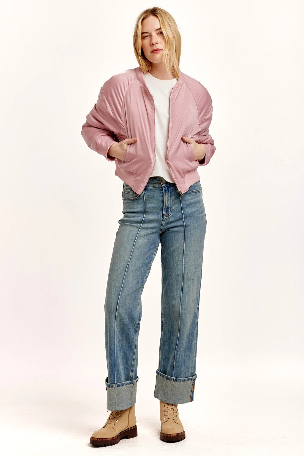Samaria Long Sleeve Relaxed Fit Bomber Jacket