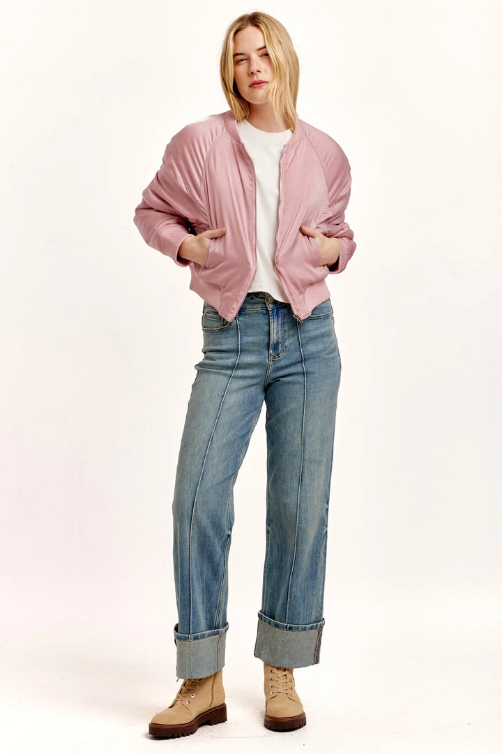 SAMARIA LONG SLEEVE RELAXED FIT BOMBER JACKET