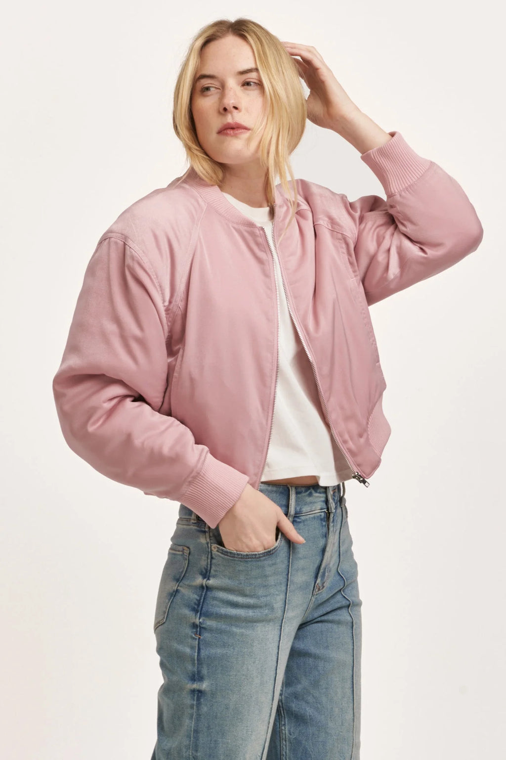 Samaria Long Sleeve Relaxed Fit Bomber Jacket