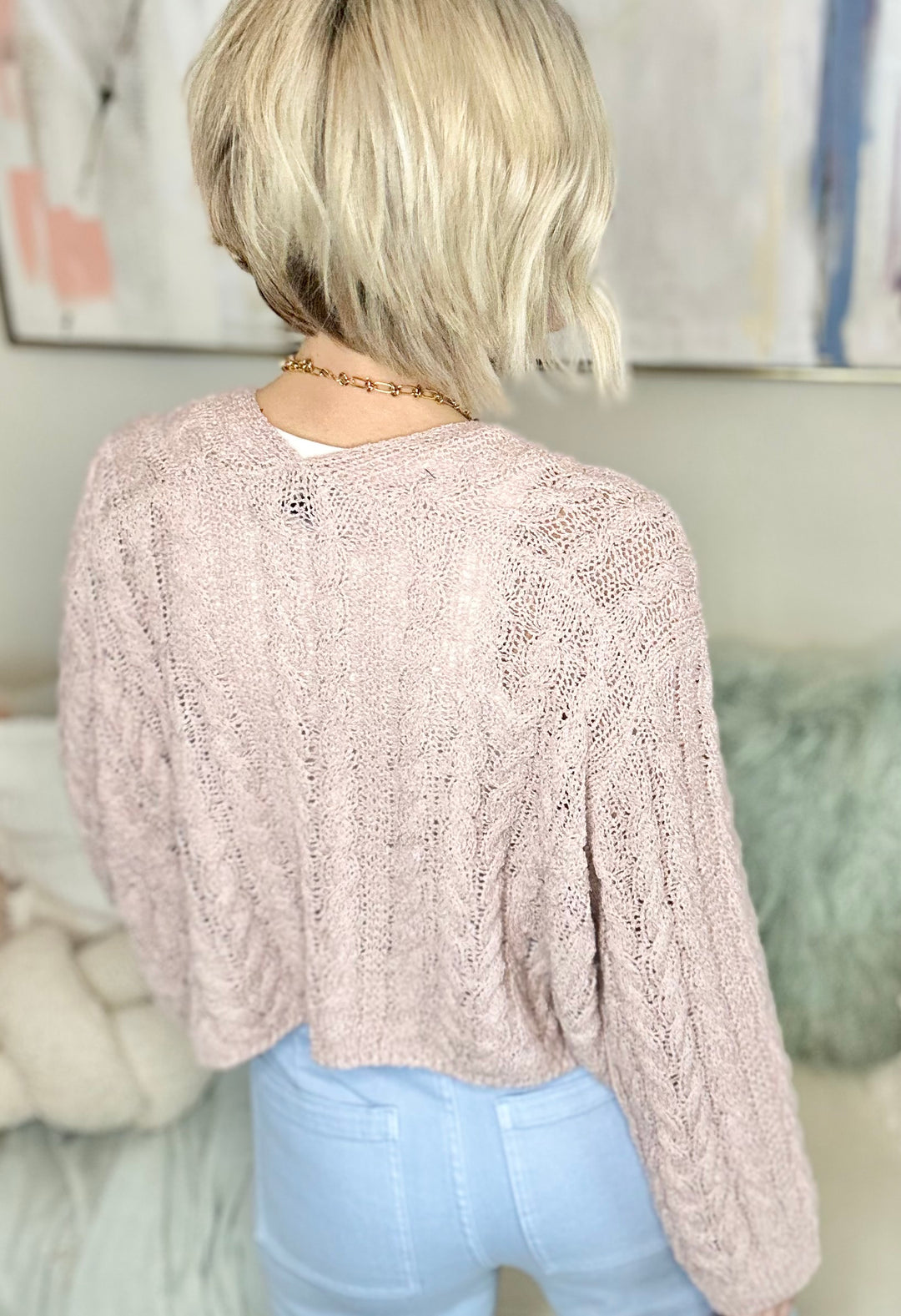 Barely Blushing Shrug