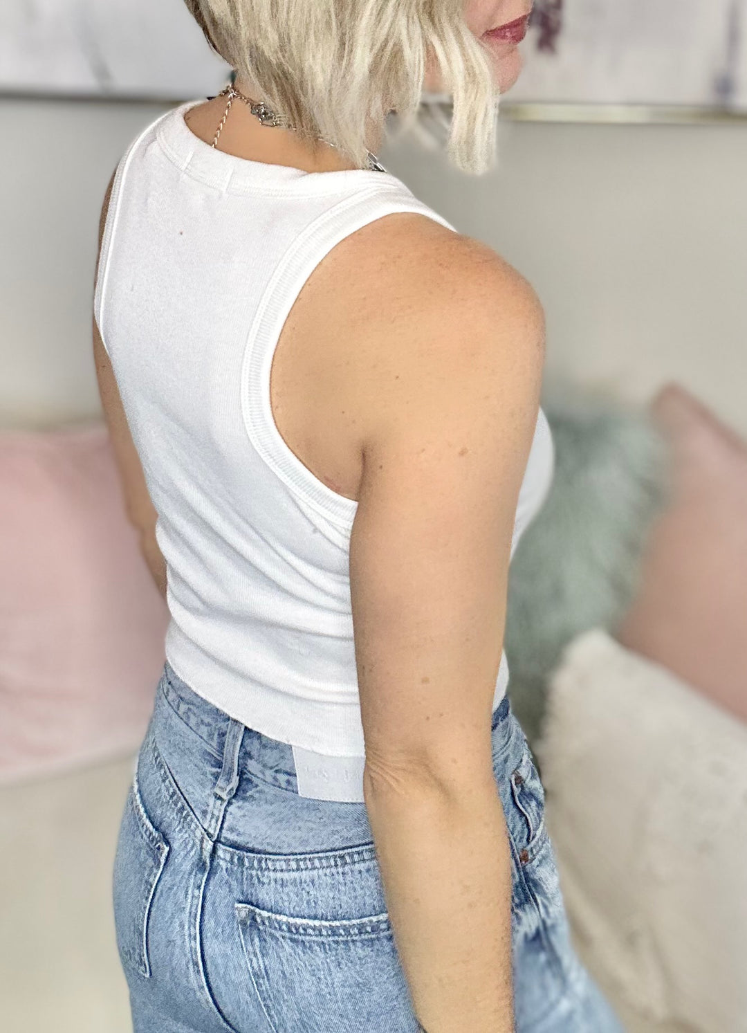 White Layering Tank
