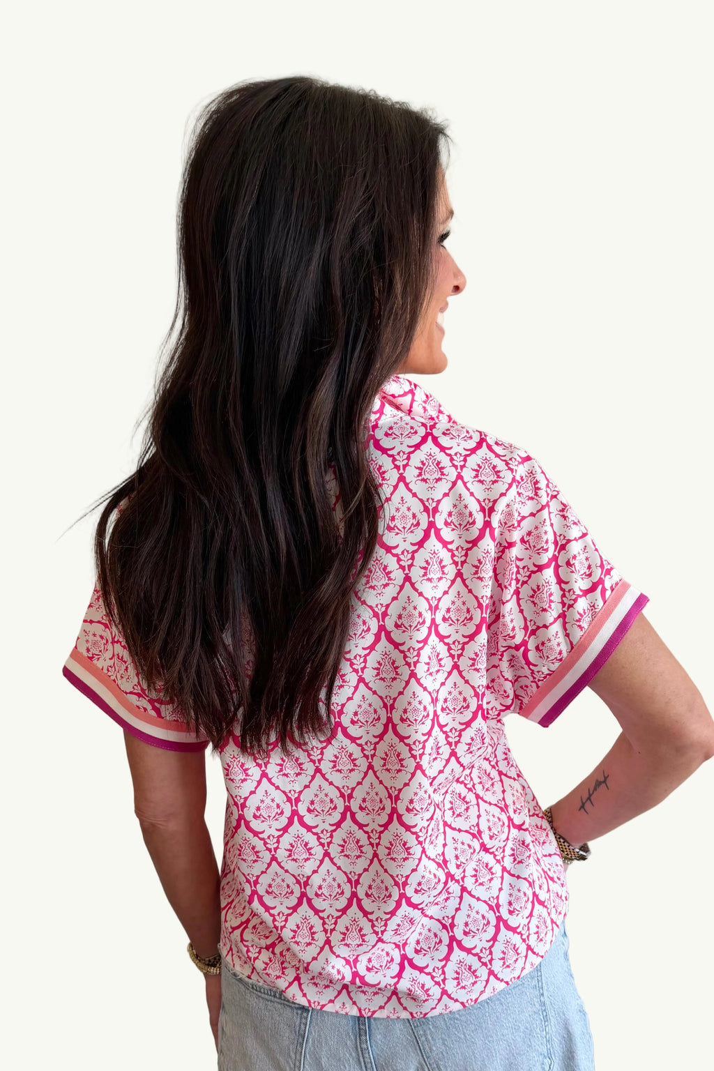 Pink Paradise Zip Top