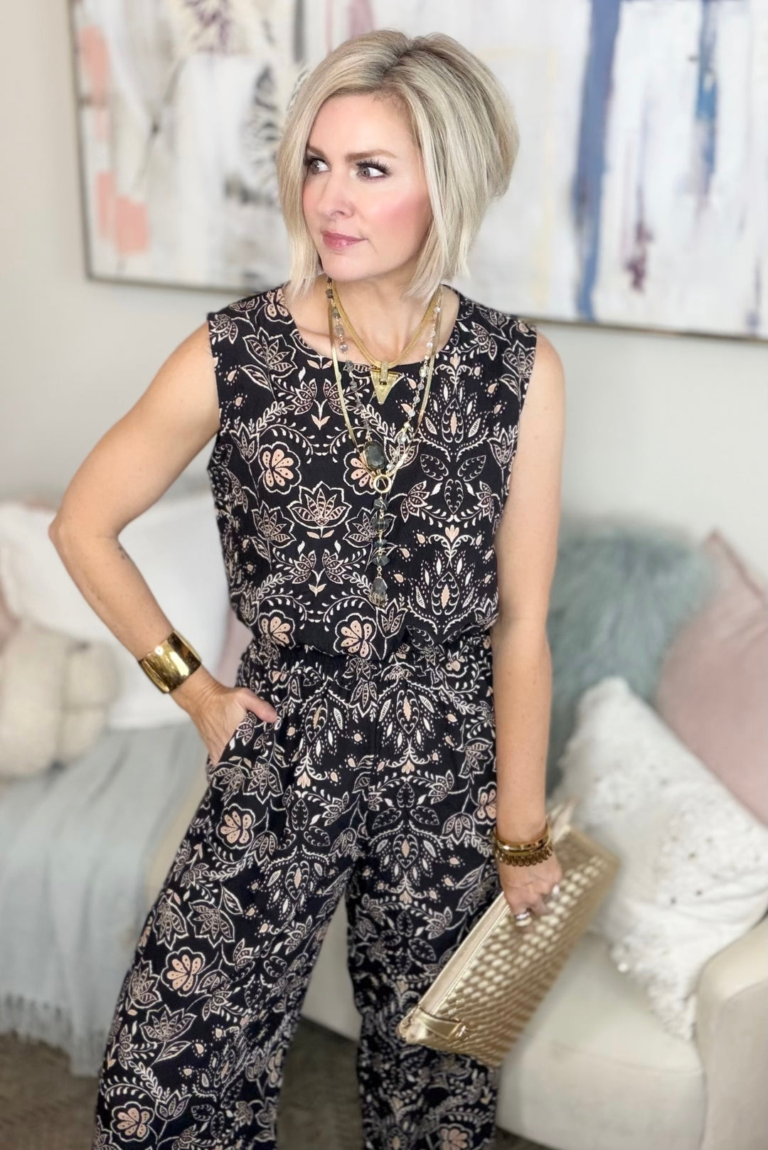 Wild Bloom Bohemian Pants Set