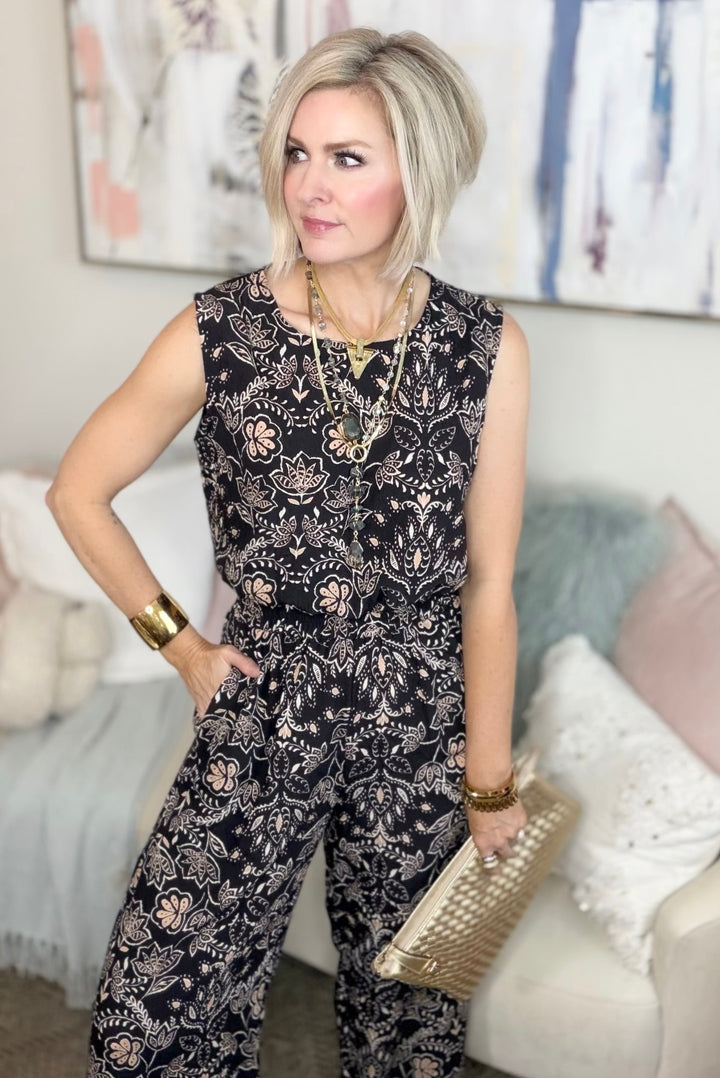 Wild Bloom Bohemian Pants Set