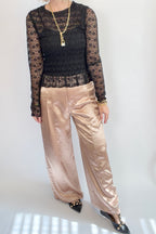 Pop the Bubbly Satin Pants