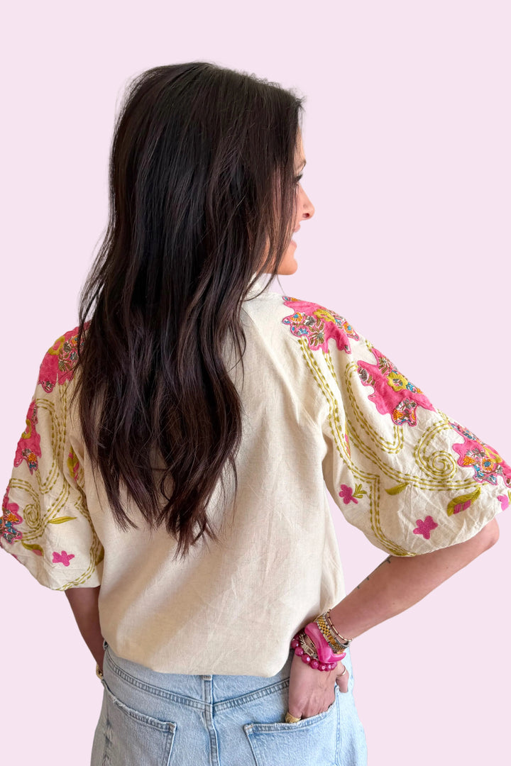 Posey Lane Embroidered Top