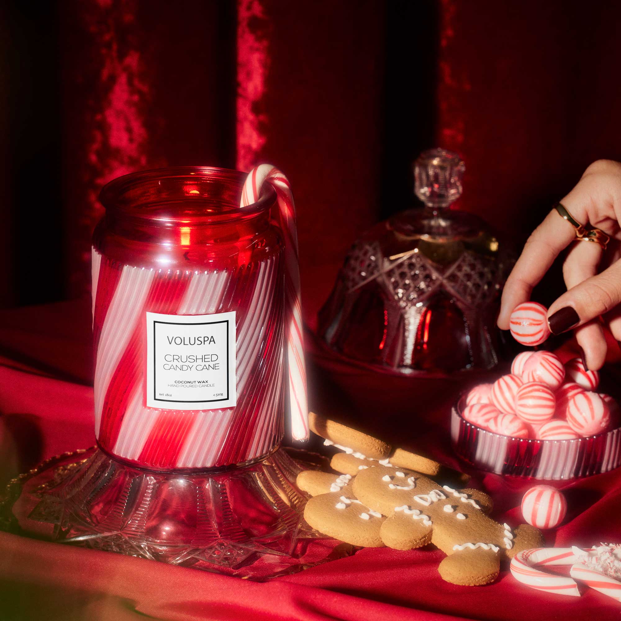 Voluspa Holiday Candle- CRUSHED CANDY CANE – Lucky U Boutique