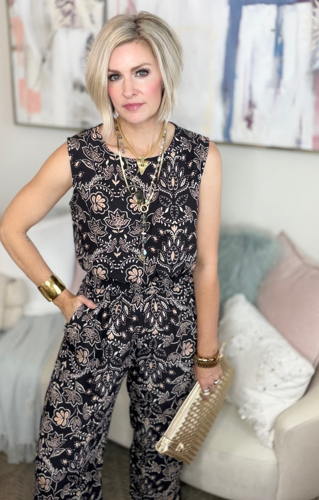 Wild Bloom Bohemian Pants Set