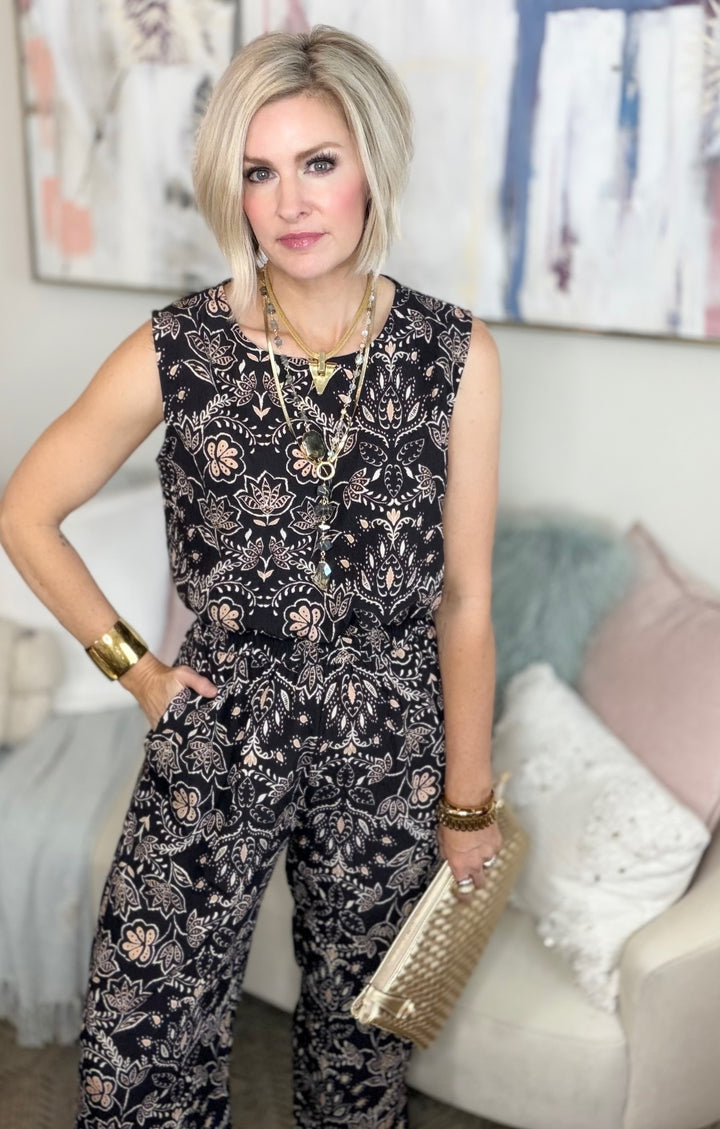 Wild Bloom Bohemian Pants Set