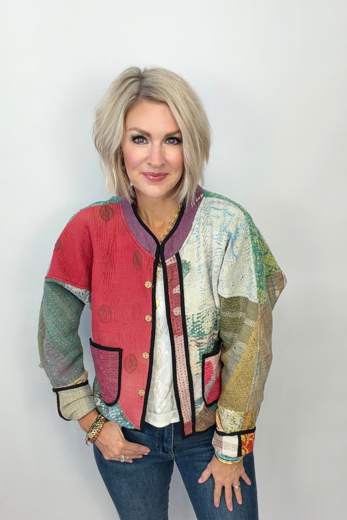 Patched Play Kantha Jacket
