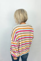 Striped Sweetheart Cardigan
