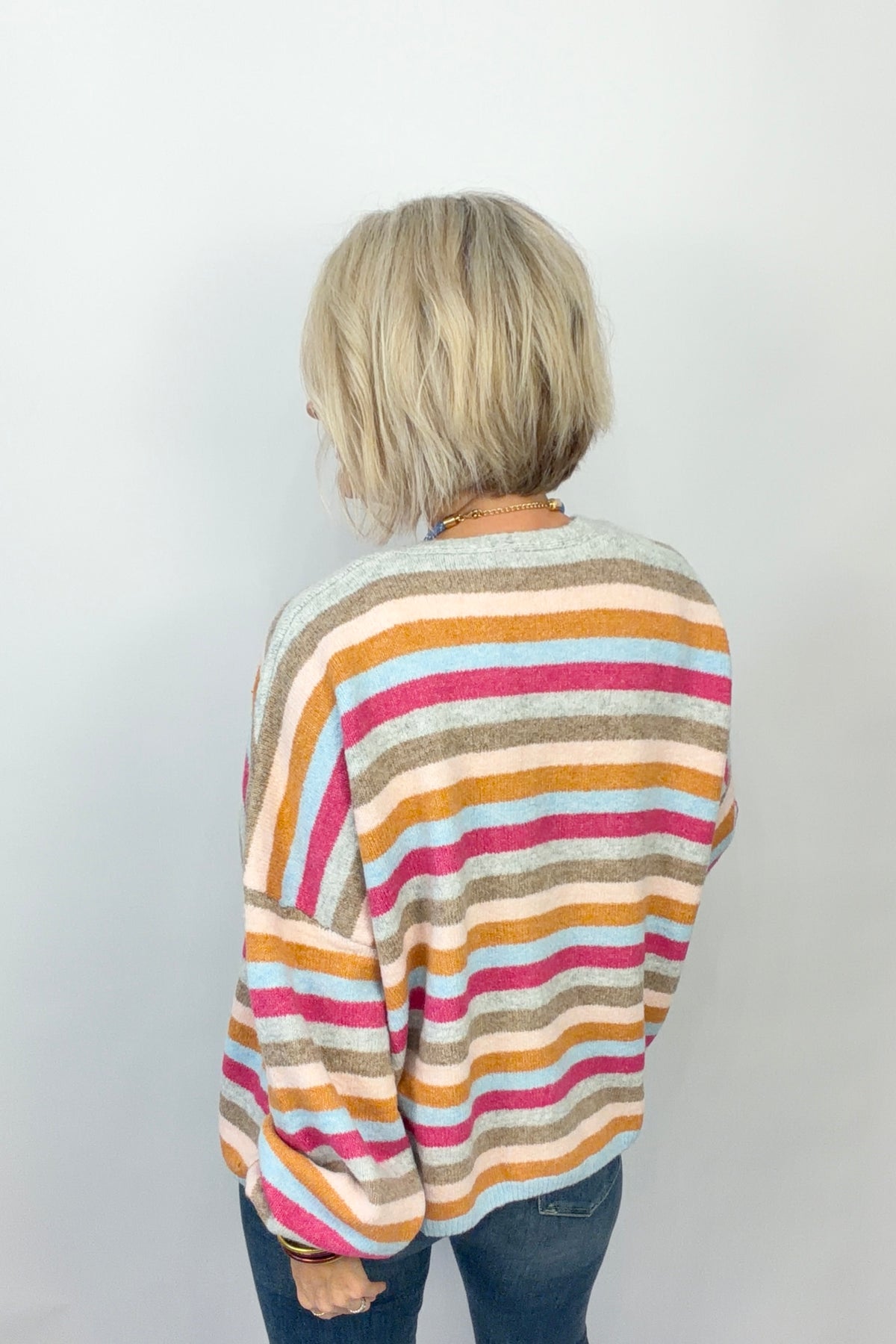 Striped Sweetheart Cardigan